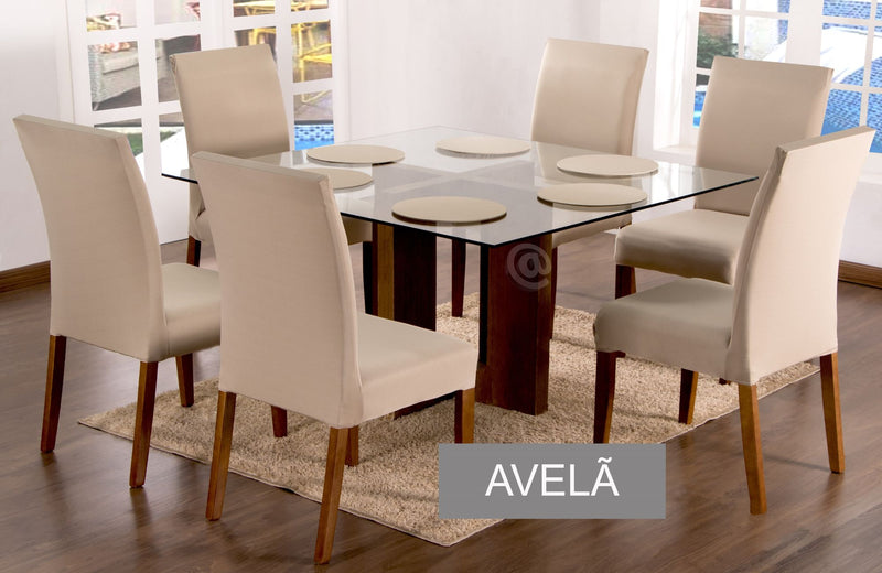 Capa de Cadeira Elástica  Avelã 04 Lugares