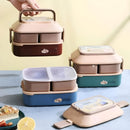 Marmita Lancheira Infantil 3 Compartimentos Com Talheres