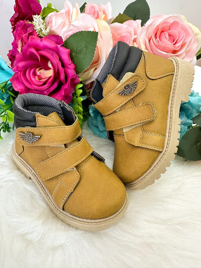 Bota Coturno Masculina Ortobaby Pedro Mostarda/Caramelo