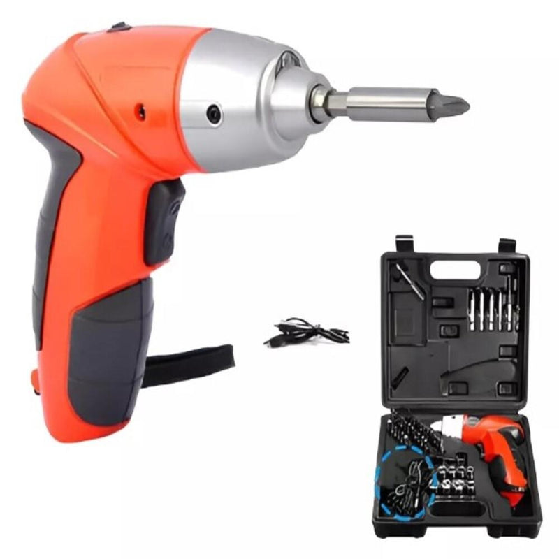 Kit Parafusadeira 4.8V 45 Acessórios Bateria Recarregável