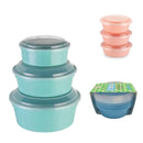 Kit 3 Potes Redondos – Para Alimentos, Freezer e Micro-ondas Cor:Rosa