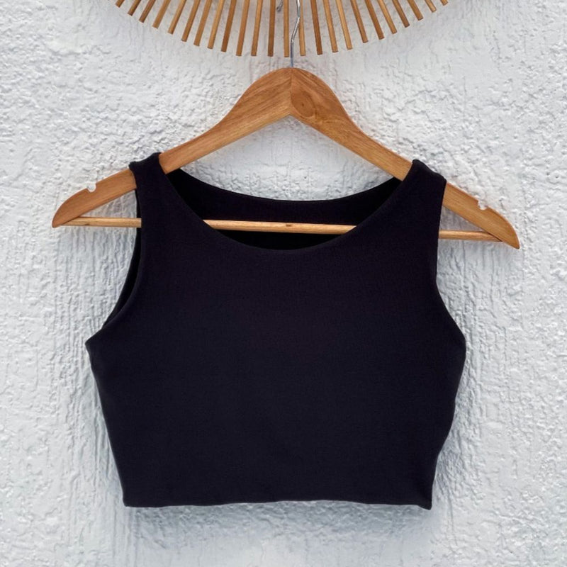 Cropped Aura Liso Preto