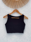 Cropped Aura Liso Preto