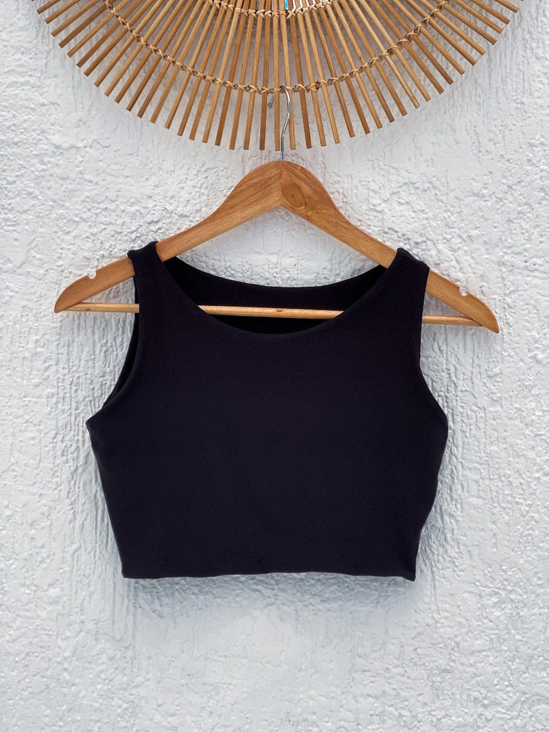 Cropped Aura Liso Preto