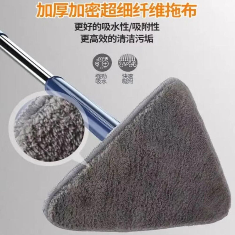 Esfregão MOP Giratório 360 Microfibra Articulado Limpeza Vidros Pisos