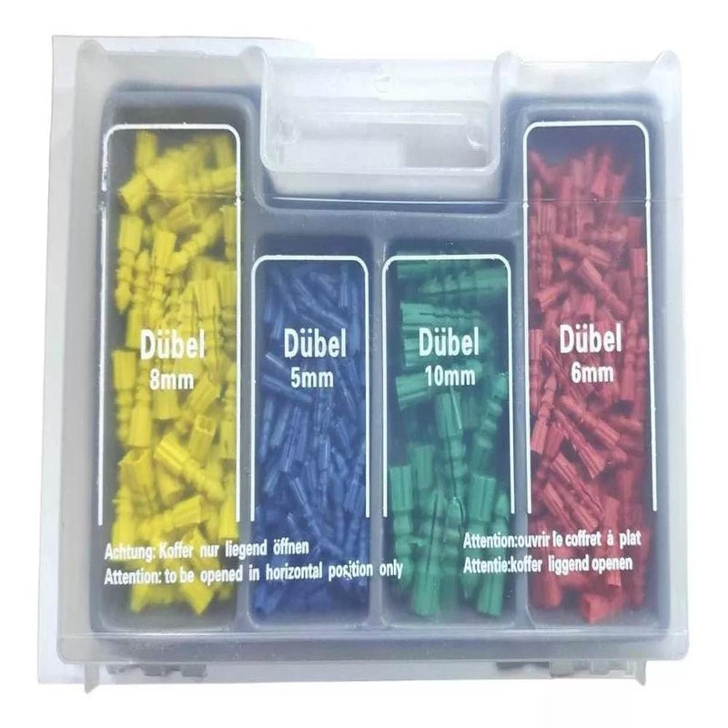 Jogo 300 Brocas e Bits para Furadeira com Buchas Coloridas