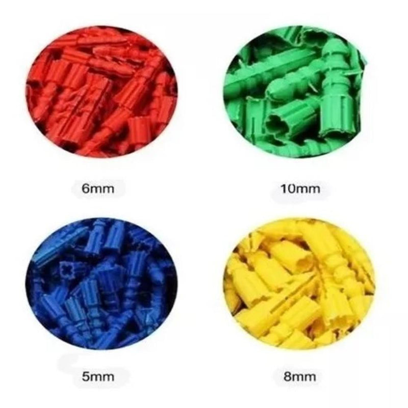 Jogo 300 Brocas e Bits para Furadeira com Buchas Coloridas