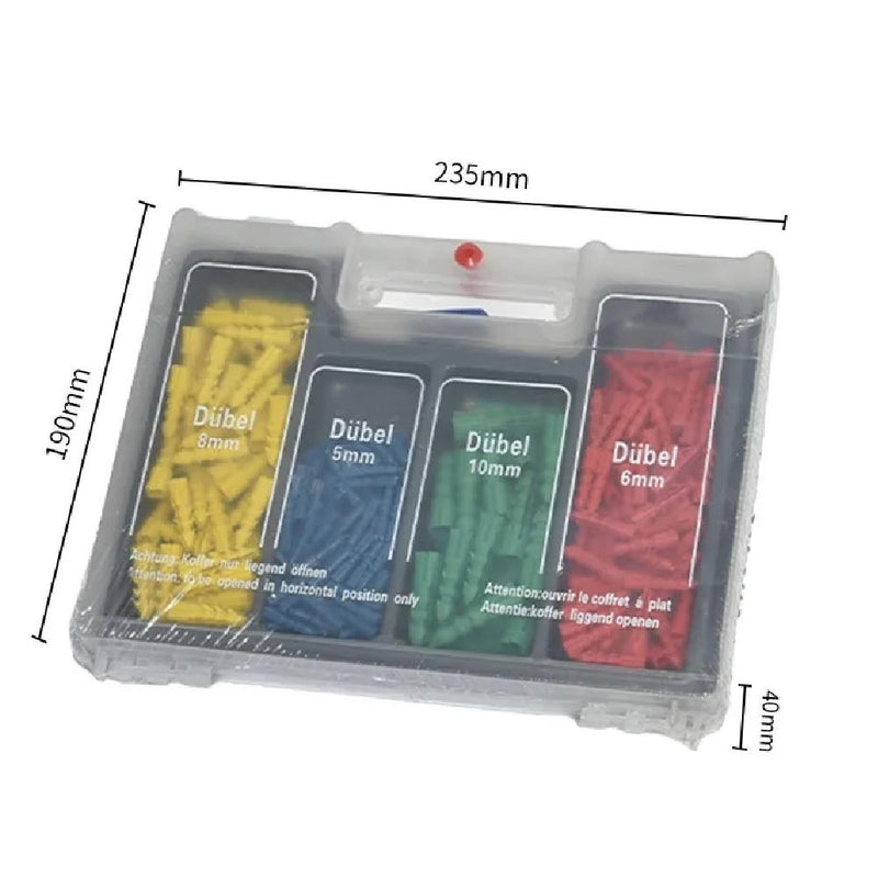 Jogo 300 Brocas e Bits para Furadeira com Buchas Coloridas