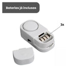 ALARME SENSOR PORTA JANELA MAGNETICO ANTI ROUBO SIRENE SEM FIO RESIDENCIAL COMER