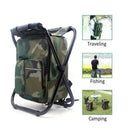 BANQUETA DOBRAVEL COM BOLSA MOCHILA SEMI TERMICA CADEIRA BANCO PARA PESCA CAMPIN