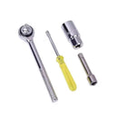 JOGO CHAVES SOQUETE 52 PECAS KIT COMPLETO FERRAMENTAS MALETA CATRACA 3/8 1/2 E 1