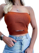 Cropped Feminino Sem Alça