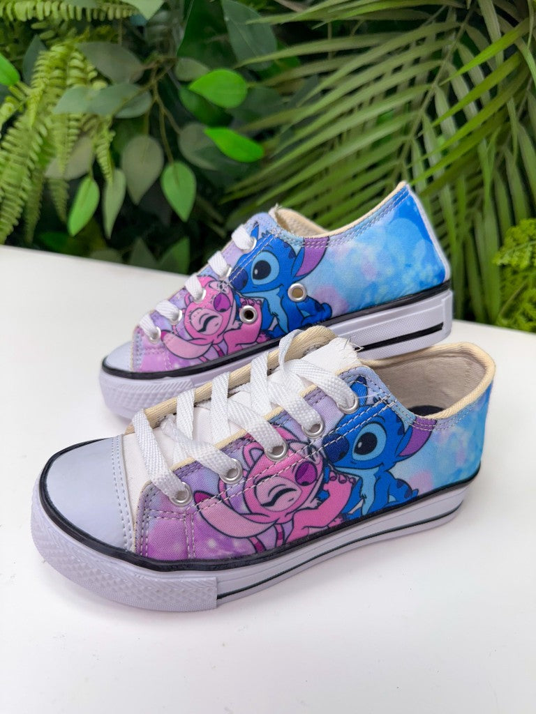 Tenis Tematico Stitch e Angel Rosa