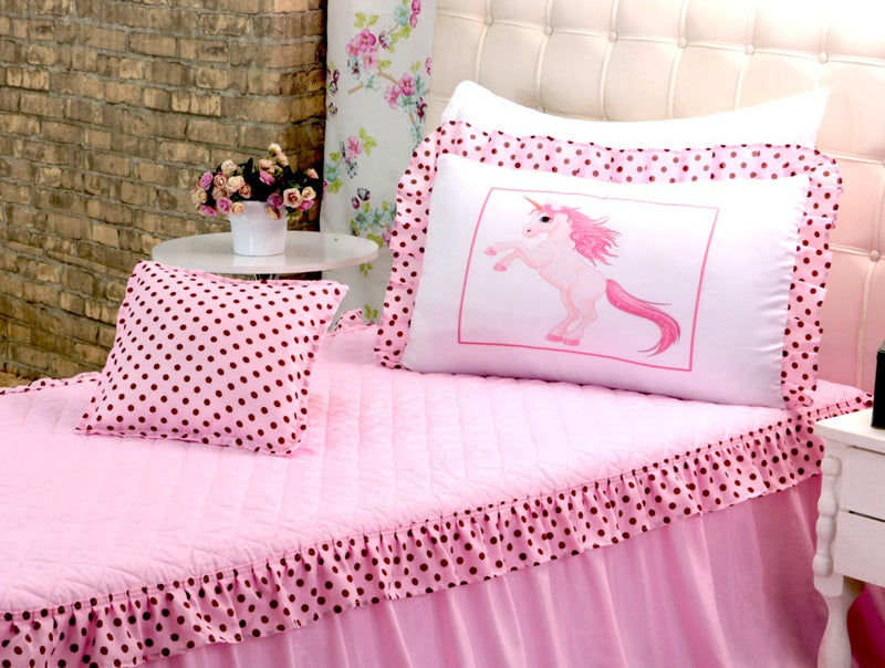 Colcha Solteiro Unicórnio 03 pçs