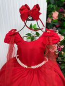 Vestido Banana Club Longo Diamante Vermelho