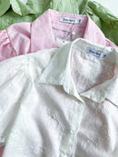 Camisa Feminina Manga Curta Princesa Bordada Tauana Ref. 1225