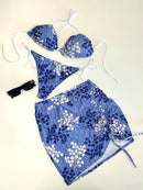 Conjunto Feminino Biquíni e Saia Curta Regulável Ibiza Ref. 1353