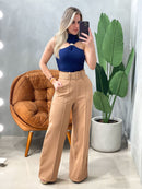 Blusa em Suplex Regata com Gola e Fivela Carla Ref. 1819