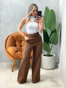 Blusa em Suplex Regata com Gola e Fivela Carla Ref. 1819