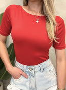 Cropped em Suplex Manga Curta com Costas Nua Ref. 1636